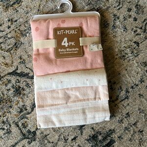 NWT Baby girl receiving blankets
